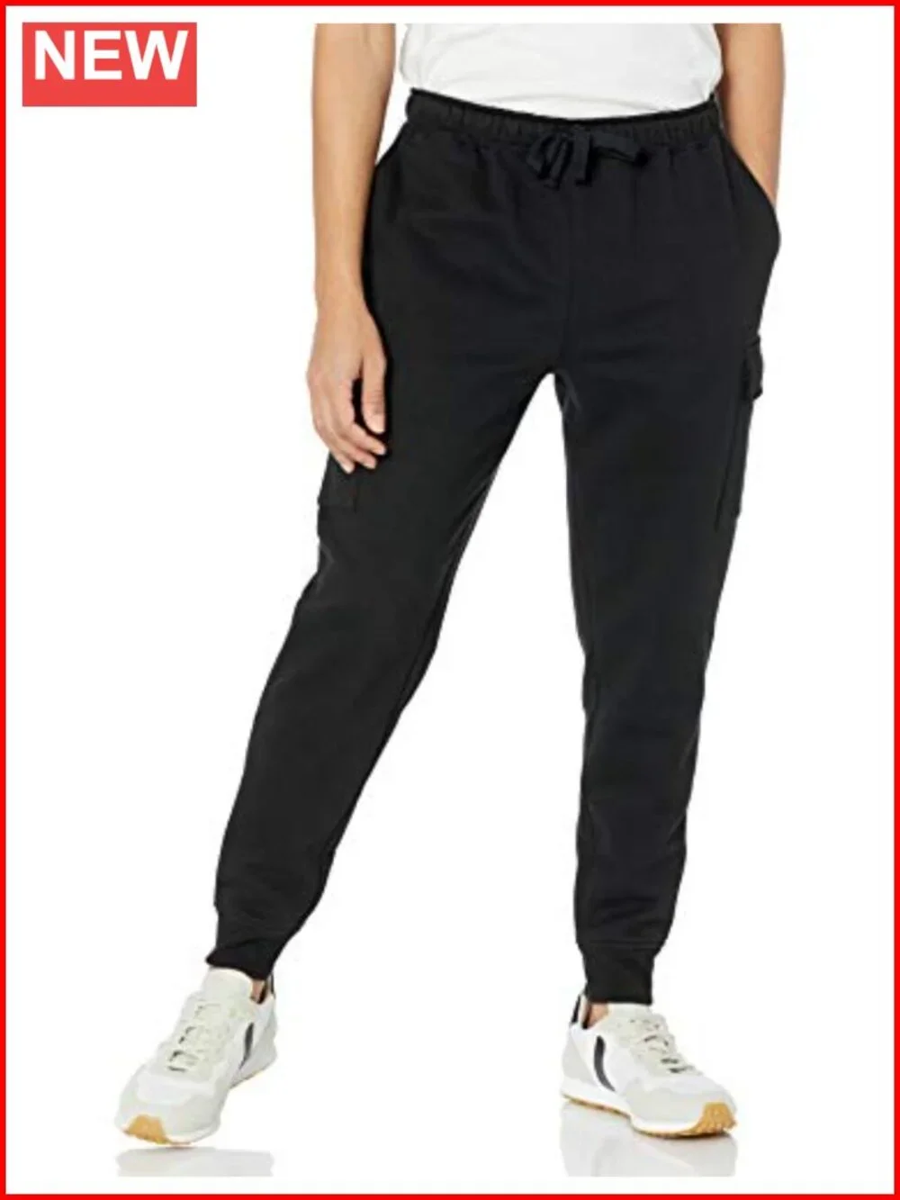 Relaxed Fit Cargo Fleece Jogger Sweatpants with Drawstring